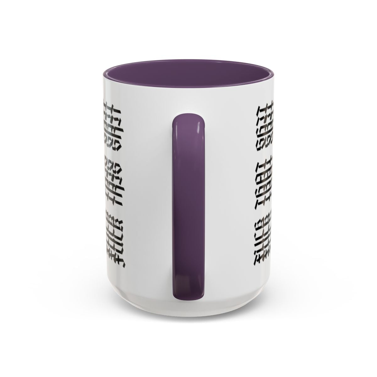 Humorous Hidden Message Color Accent Coffee Mug (15oz), Black Text