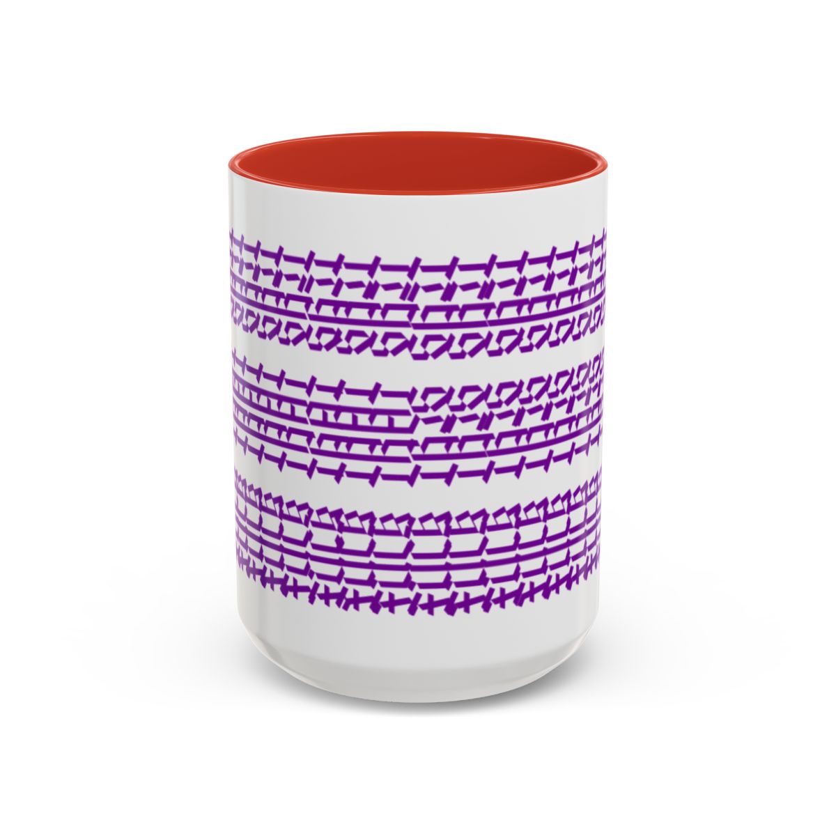 Humorous Hidden Message Color Accent Coffee Mug (15oz), Purple Text
