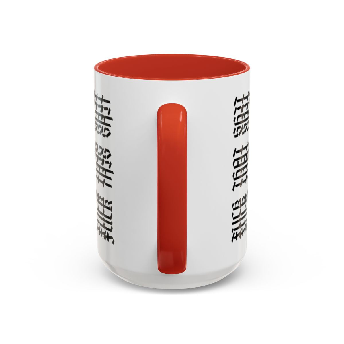 Humorous Hidden Message Color Accent Coffee Mug (15oz), Black Text