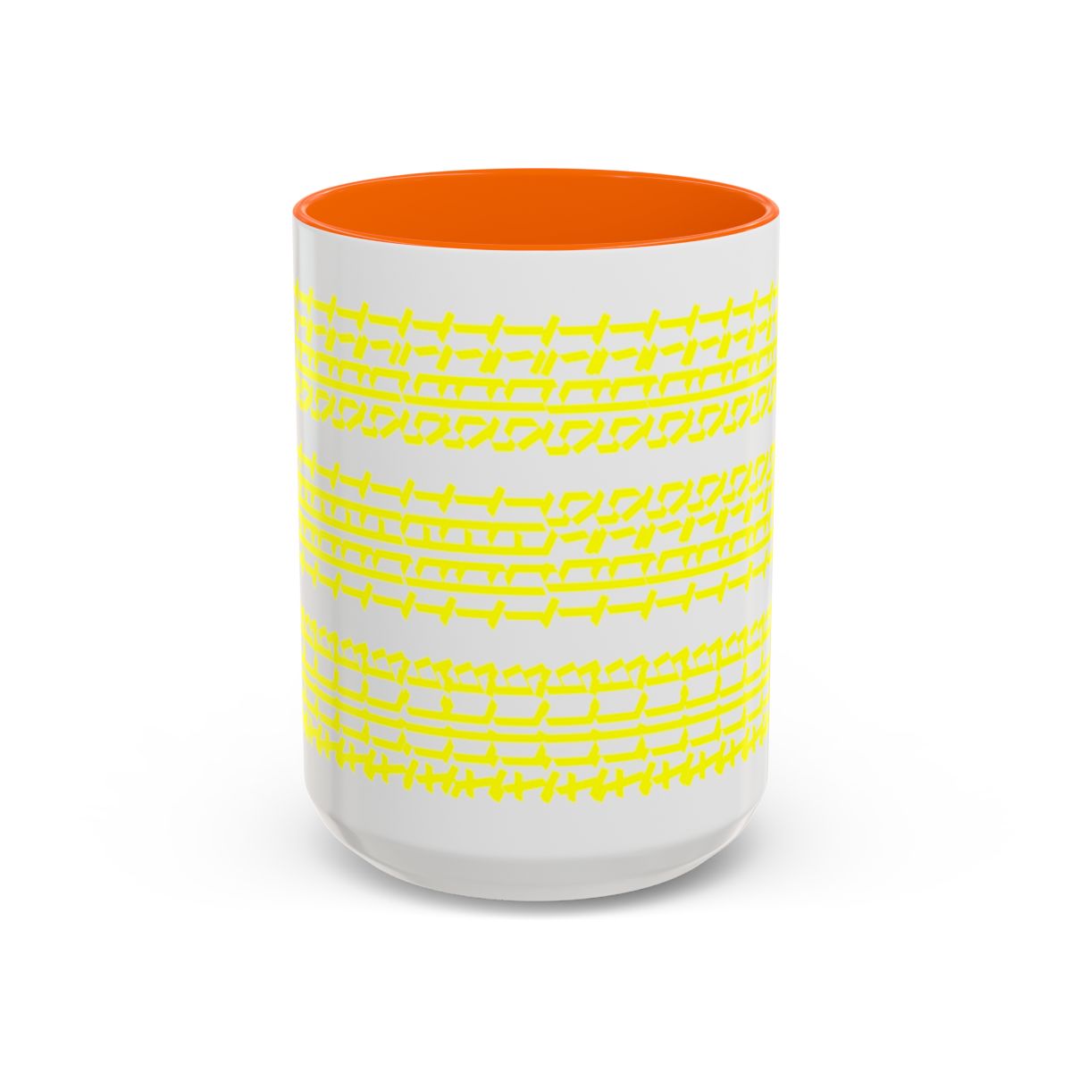Humorous Hidden Message Color Accent Coffee Mug (15oz), Yellow Text