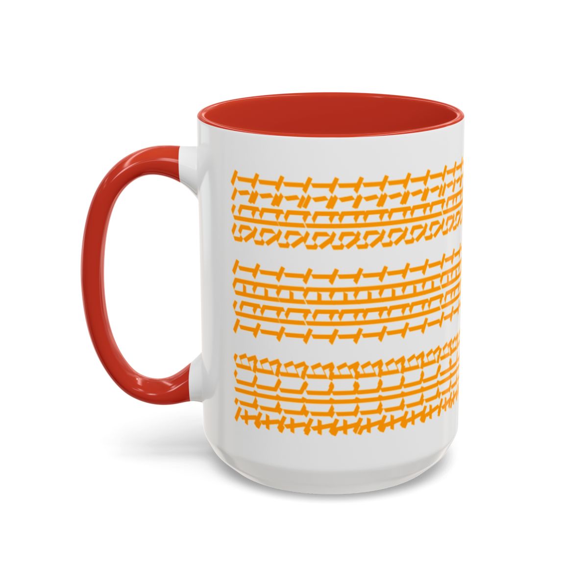 Humorous Hidden Message Color Accent Coffee Mug (15oz), Orange text
