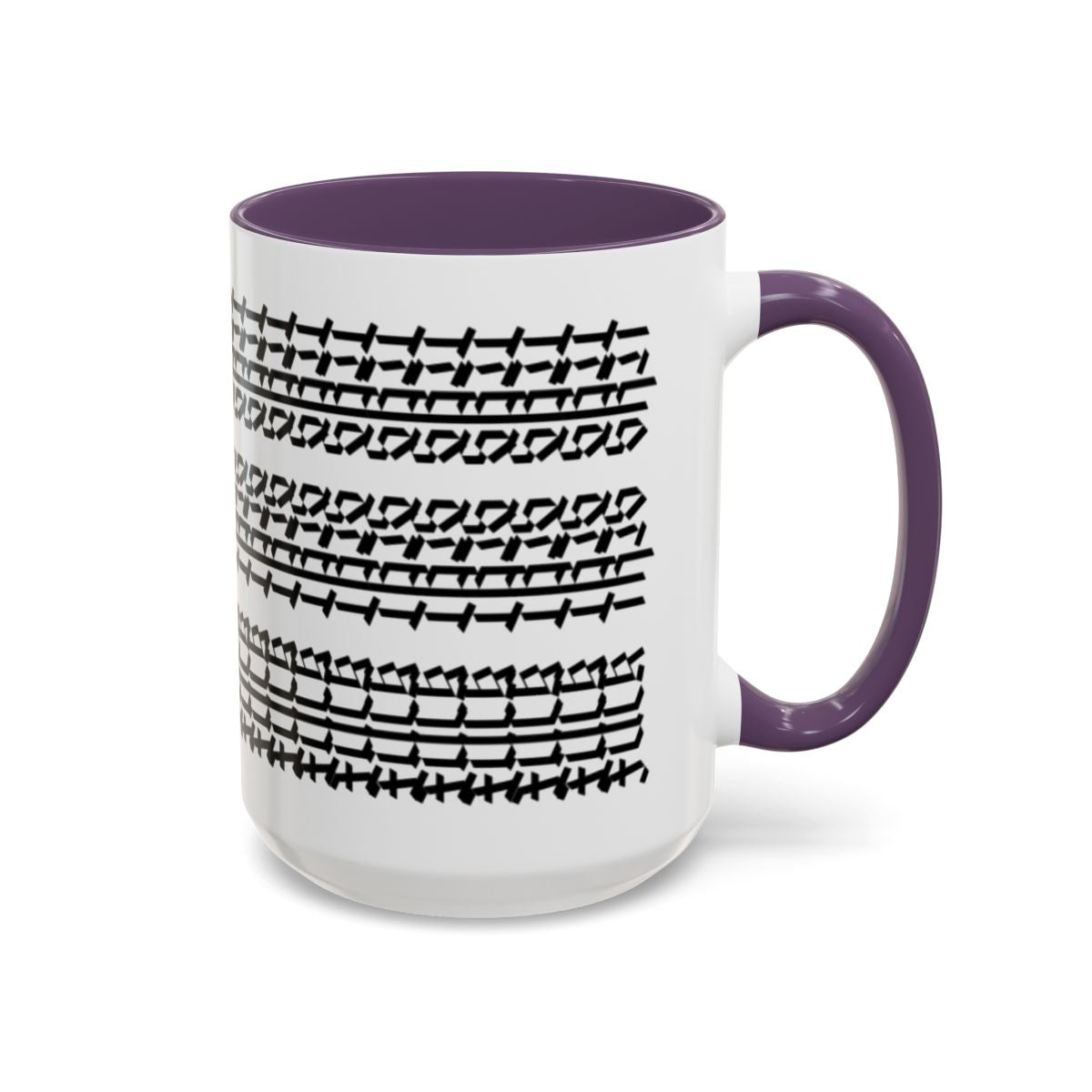 Humorous Hidden Message Color Accent Coffee Mug (15oz), Black Text