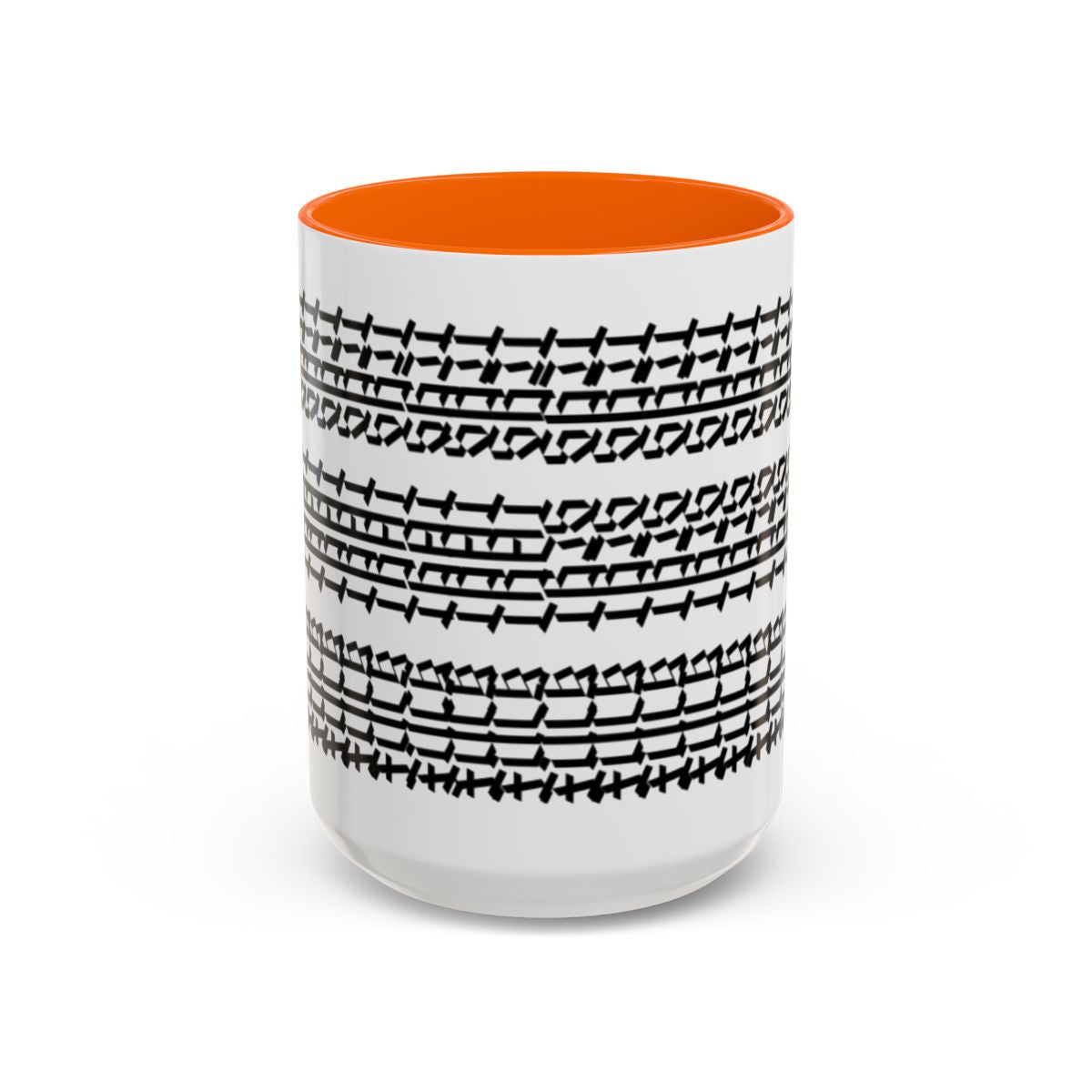 Humorous Hidden Message Color Accent Coffee Mug (15oz), Black Text