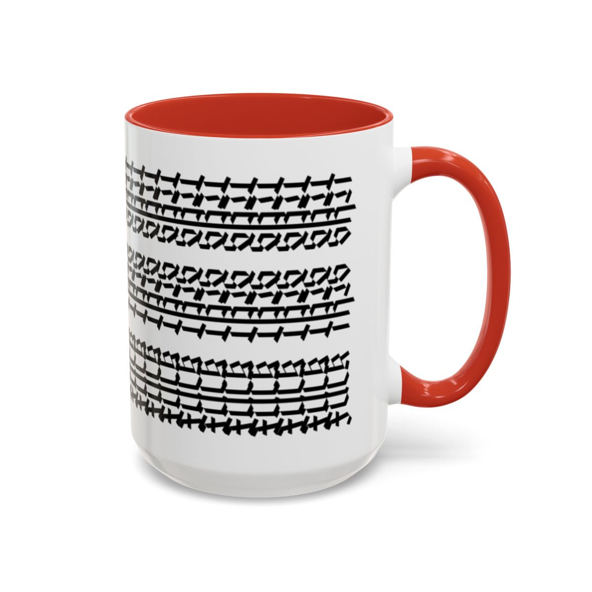 Humorous Hidden Message Color Accent Coffee Mug (15oz), Black Text