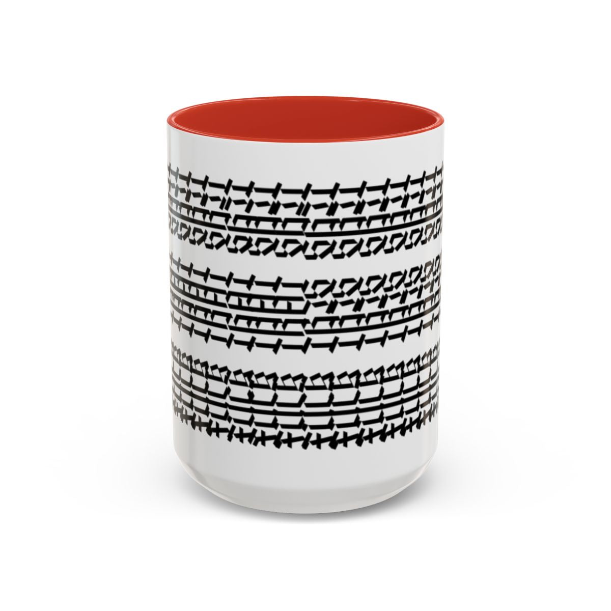 Humorous Hidden Message Color Accent Coffee Mug (15oz), Black Text