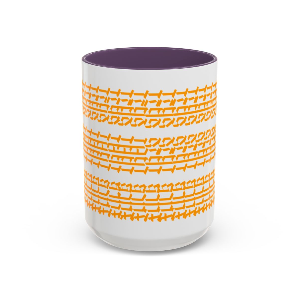 Humorous Hidden Message Color Accent Coffee Mug (15oz), Orange text