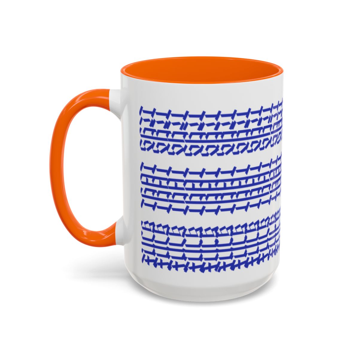 Humorous Hidden Message Color Accent Coffee Mug (15oz), Blue Text