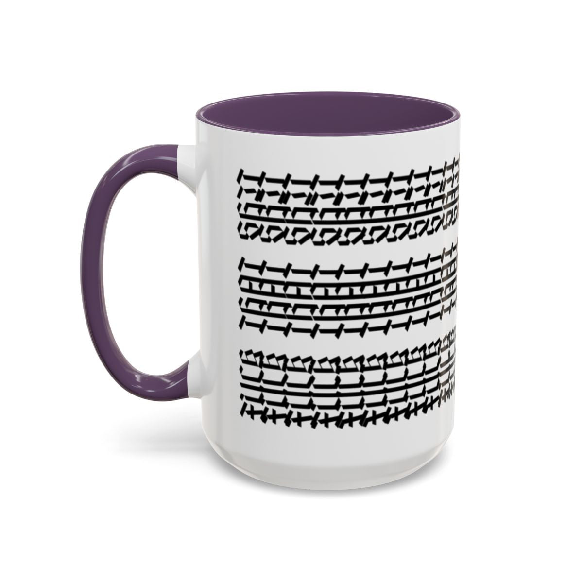Humorous Hidden Message Color Accent Coffee Mug (15oz), Black Text