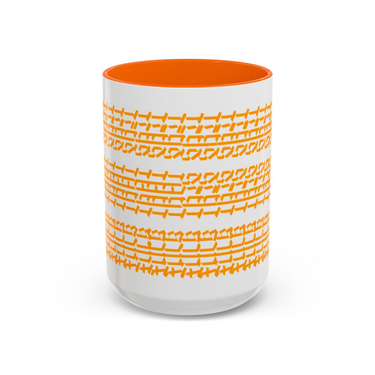 Humorous Hidden Message Color Accent Coffee Mug (15oz), Orange text