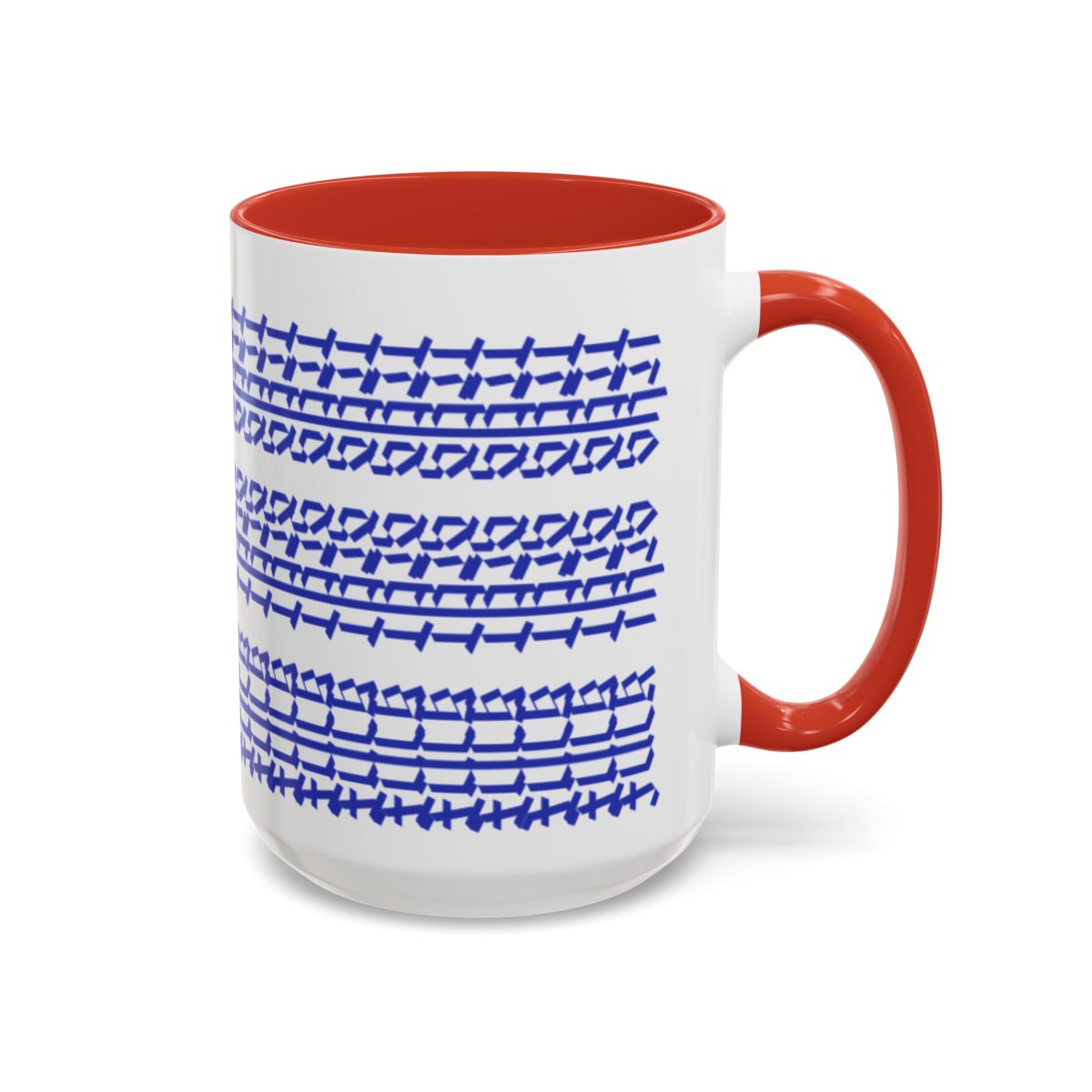 Humorous Hidden Message Color Accent Coffee Mug (15oz), Blue Text