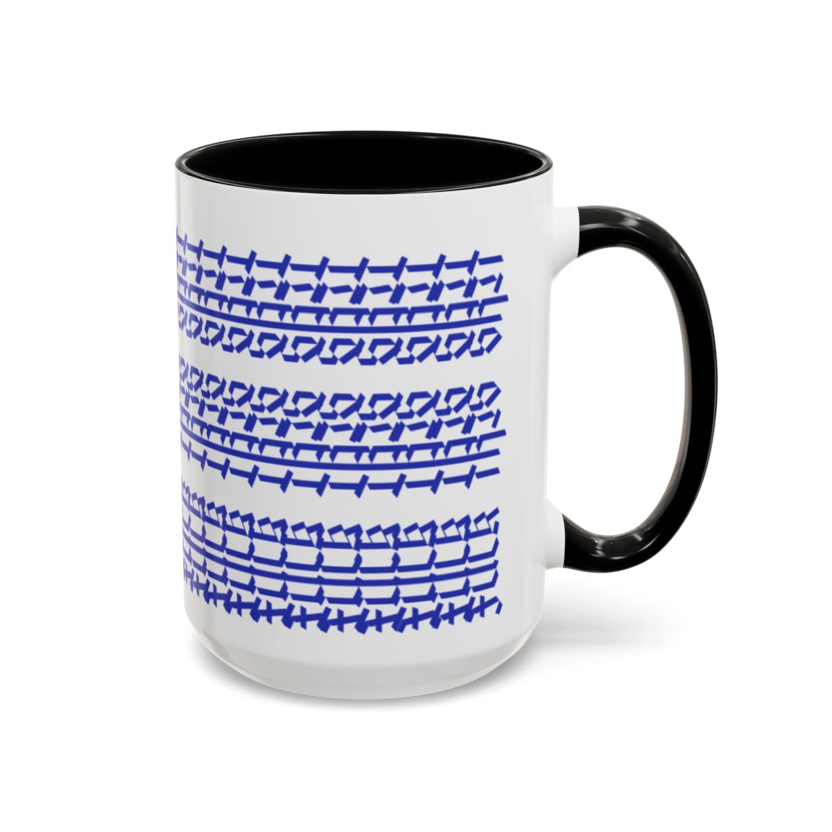 Humorous Hidden Message Color Accent Coffee Mug (15oz), Blue Text