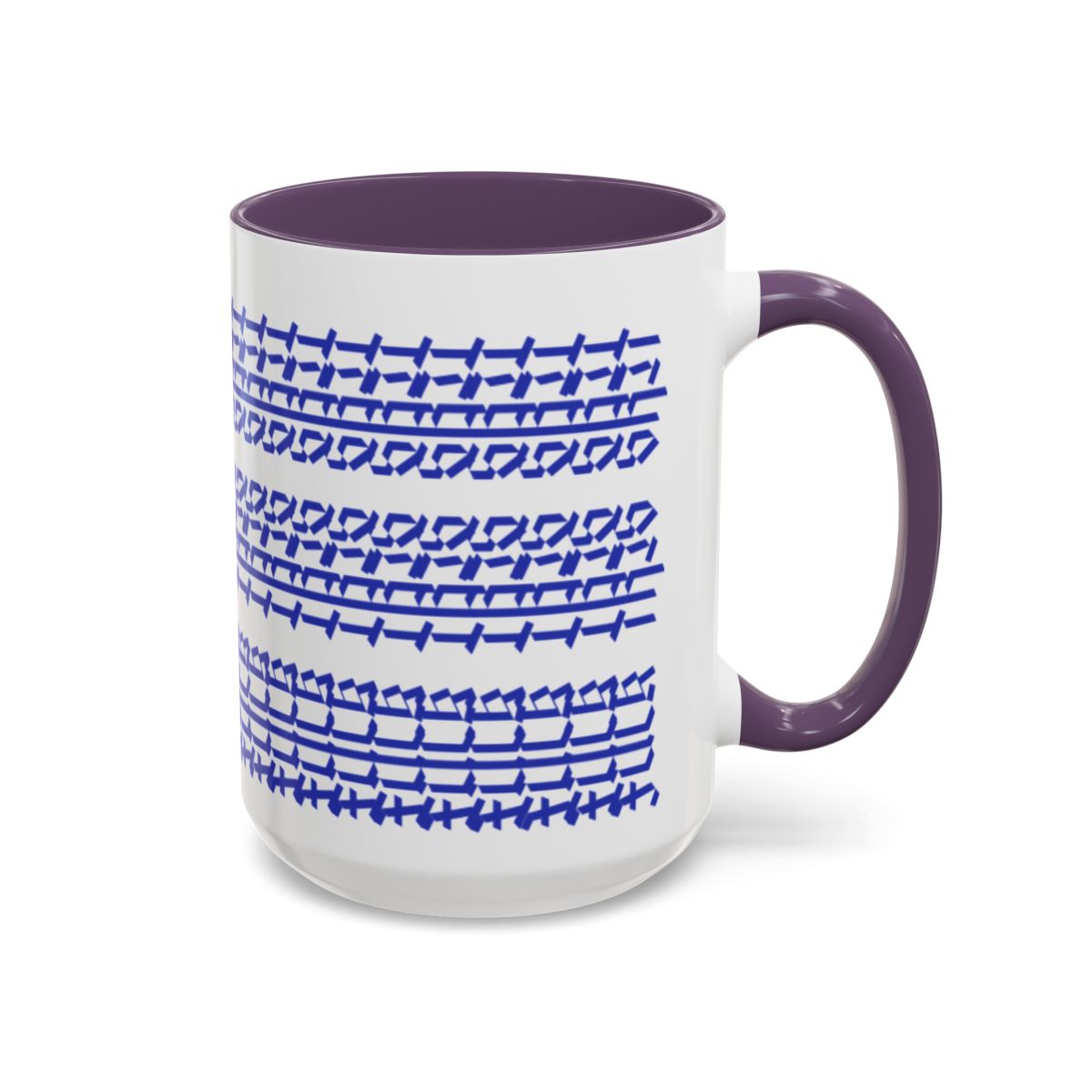 Humorous Hidden Message Color Accent Coffee Mug (15oz), Blue Text