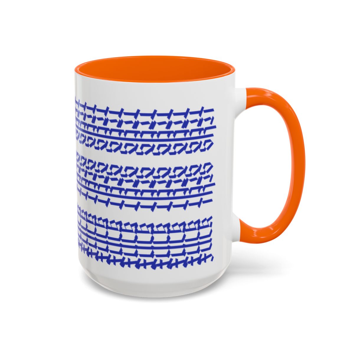 Humorous Hidden Message Color Accent Coffee Mug (15oz), Blue Text
