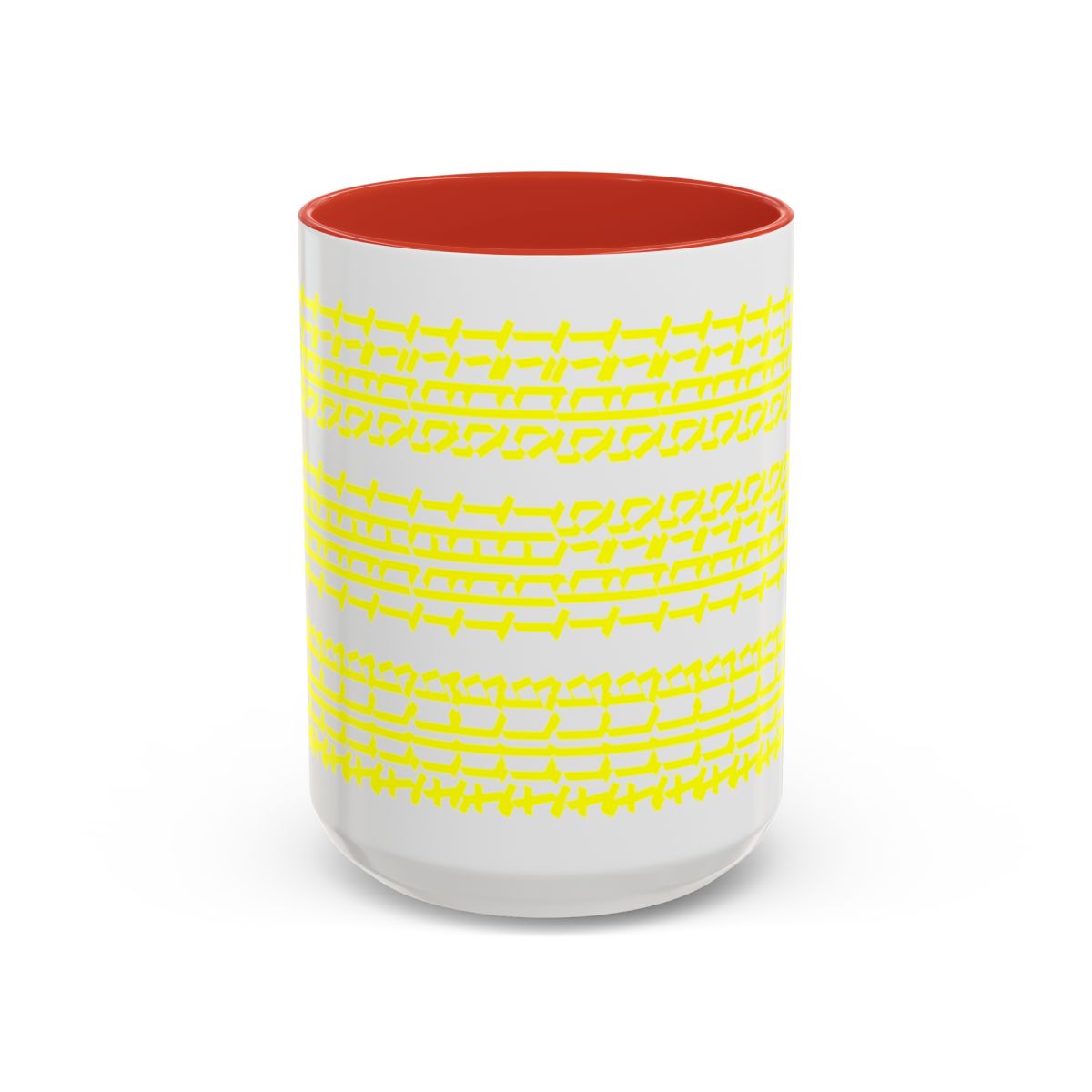 Humorous Hidden Message Color Accent Coffee Mug (15oz), Yellow Text