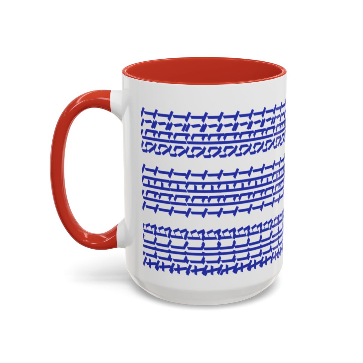 Humorous Hidden Message Color Accent Coffee Mug (15oz), Blue Text