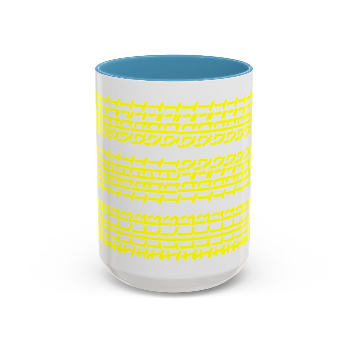 Humorous Hidden Message Color Accent Coffee Mug (15oz), Yellow Text