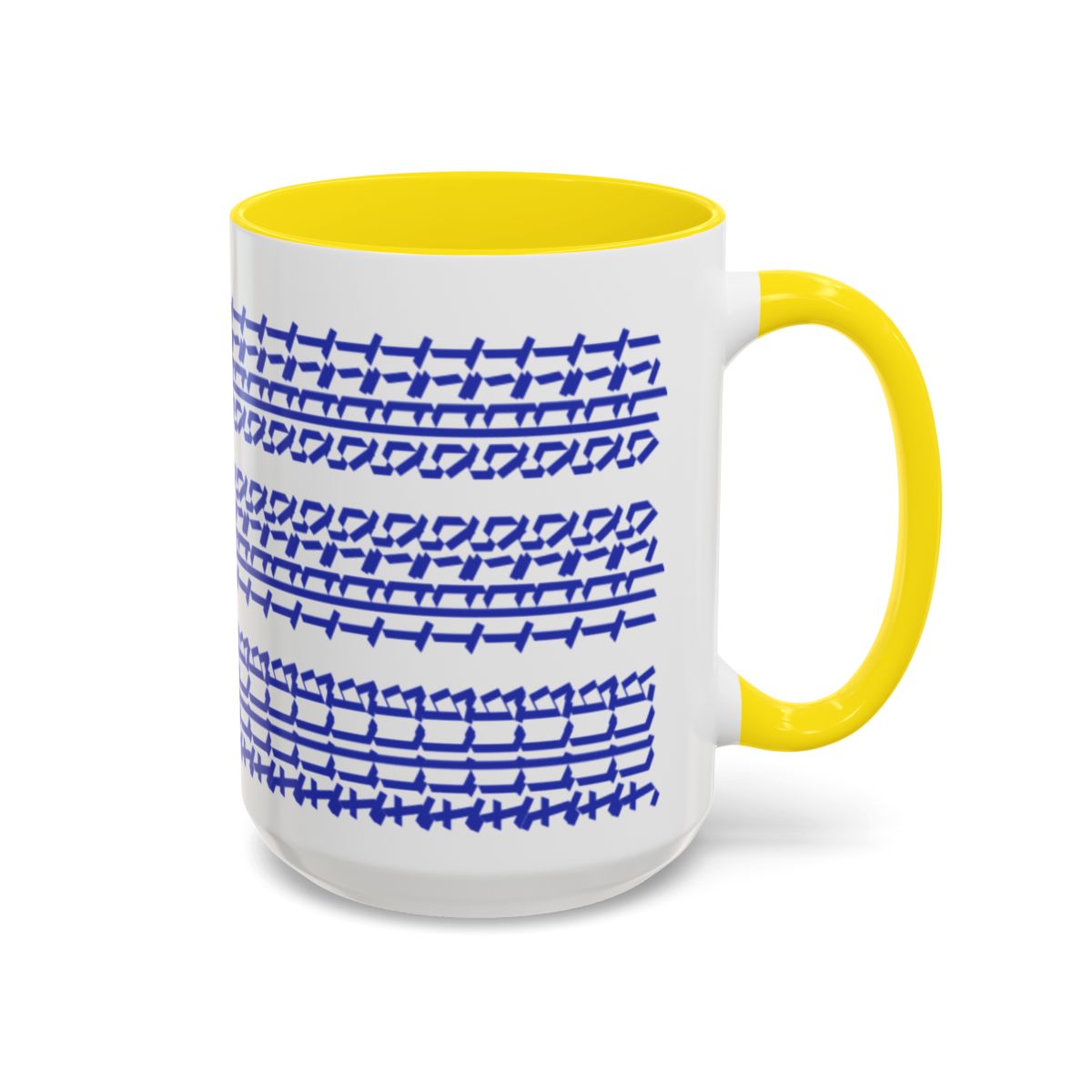 Humorous Hidden Message Color Accent Coffee Mug (15oz), Blue Text