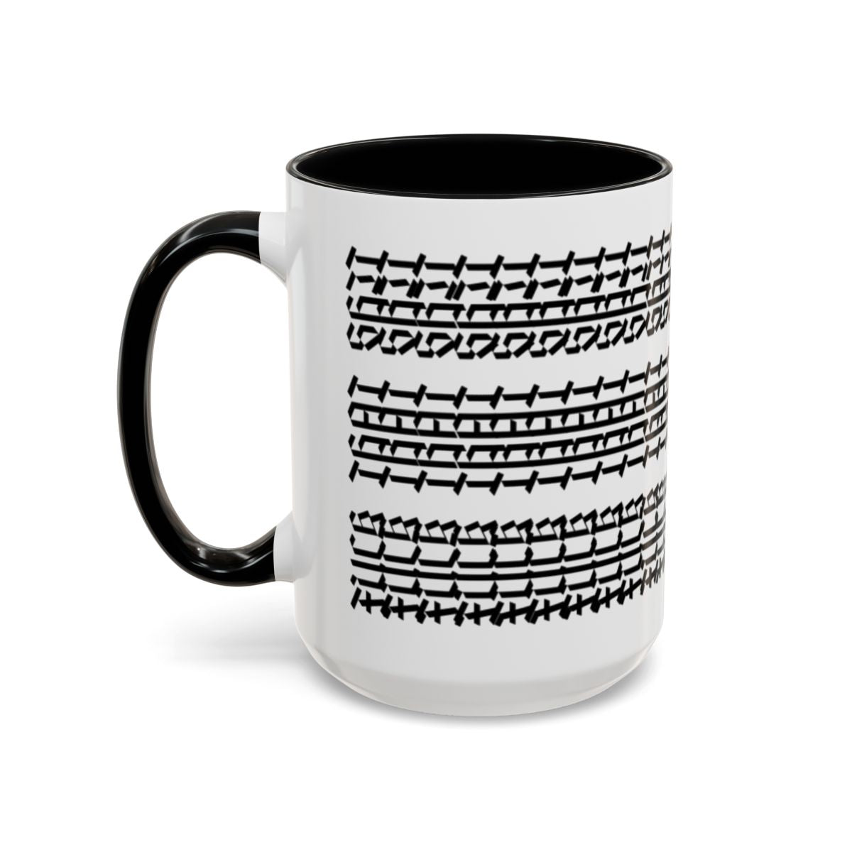 Humorous Hidden Message Color Accent Coffee Mug (15oz), Black Text