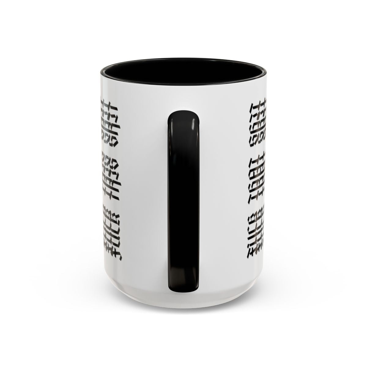 Humorous Hidden Message Color Accent Coffee Mug (15oz), Black Text