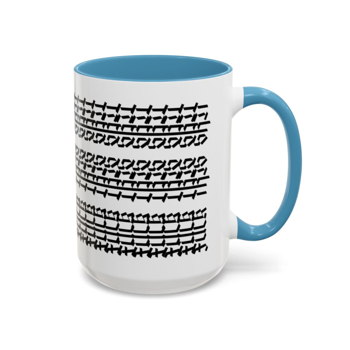 Humorous Hidden Message Color Accent Coffee Mug (15oz), Black Text