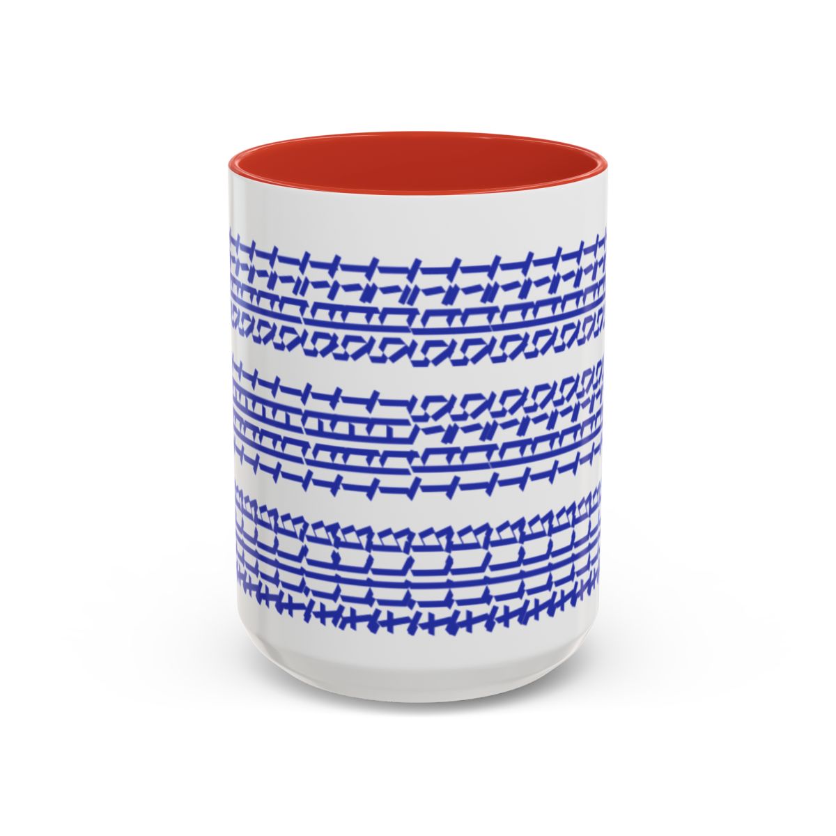 Humorous Hidden Message Color Accent Coffee Mug (15oz), Blue Text
