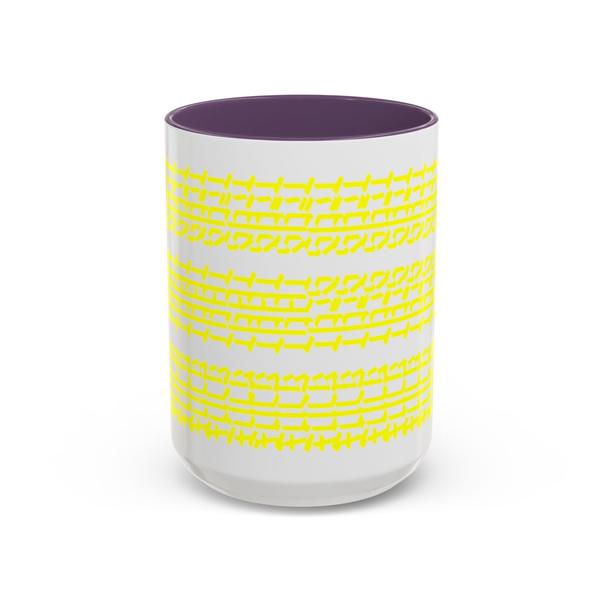 Humorous Hidden Message Color Accent Coffee Mug (15oz), Yellow Text