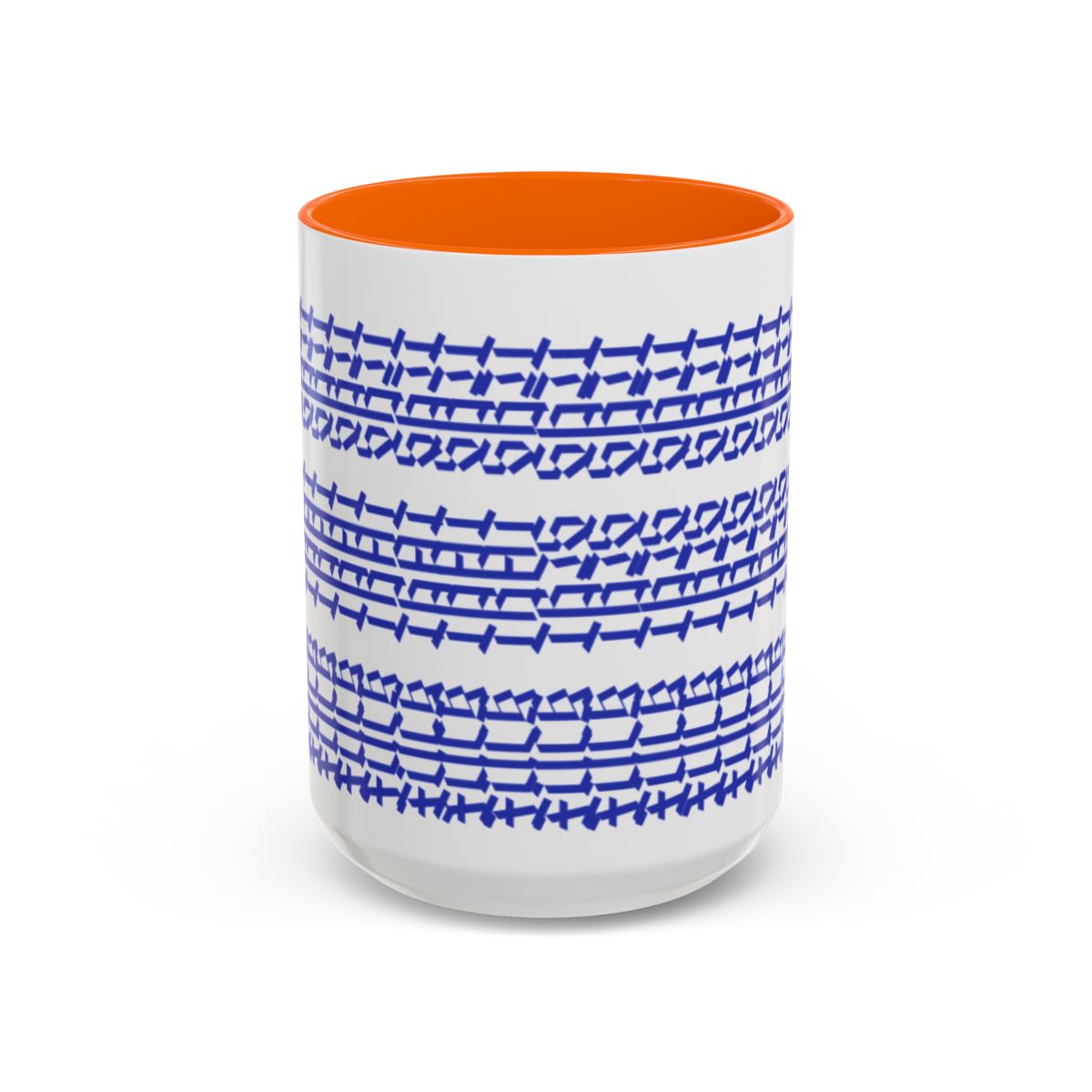 Humorous Hidden Message Color Accent Coffee Mug (15oz), Blue Text