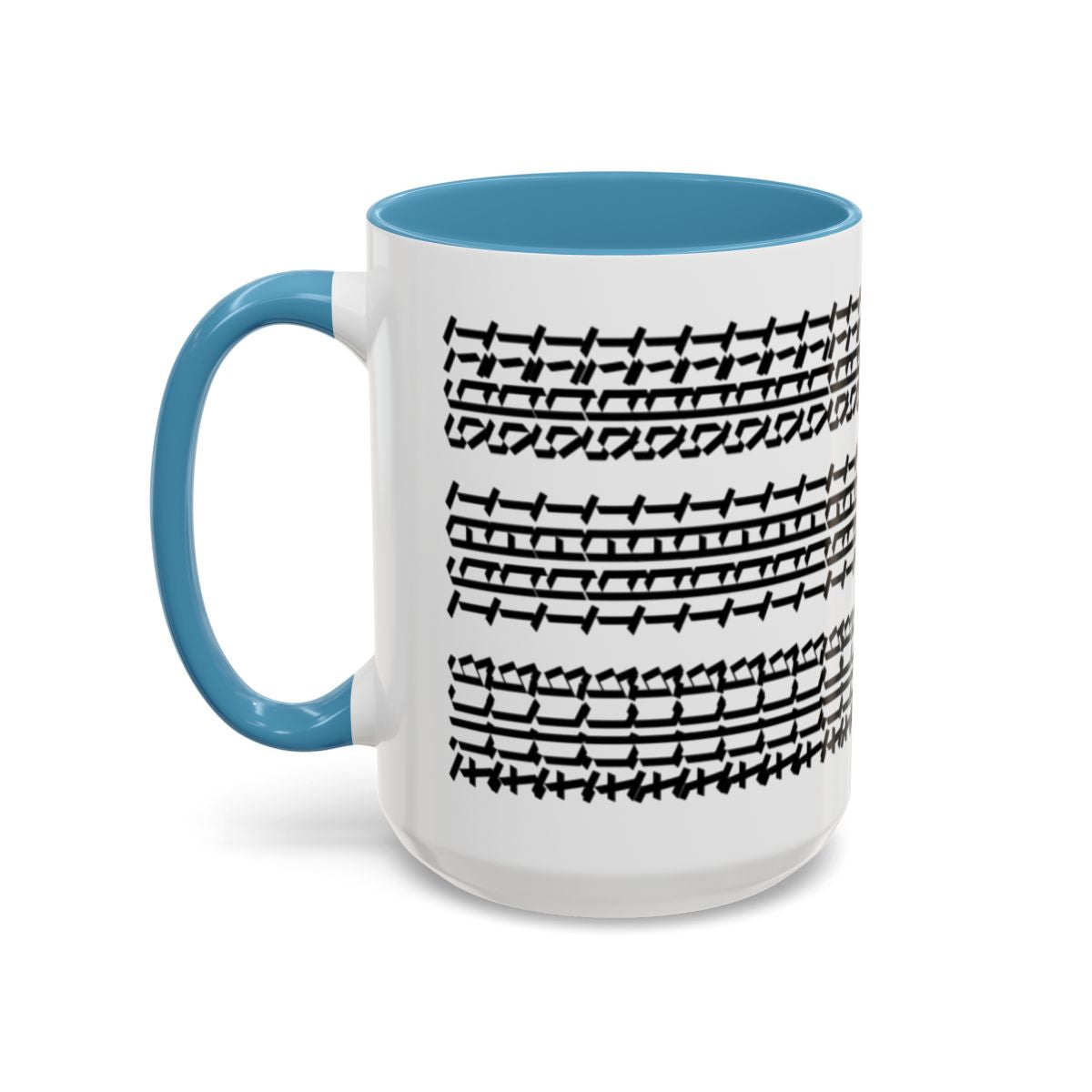 Humorous Hidden Message Color Accent Coffee Mug (15oz), Black Text