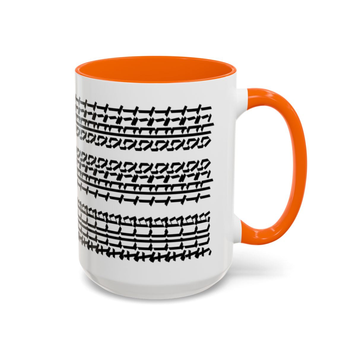 Humorous Hidden Message Color Accent Coffee Mug (15oz), Black Text