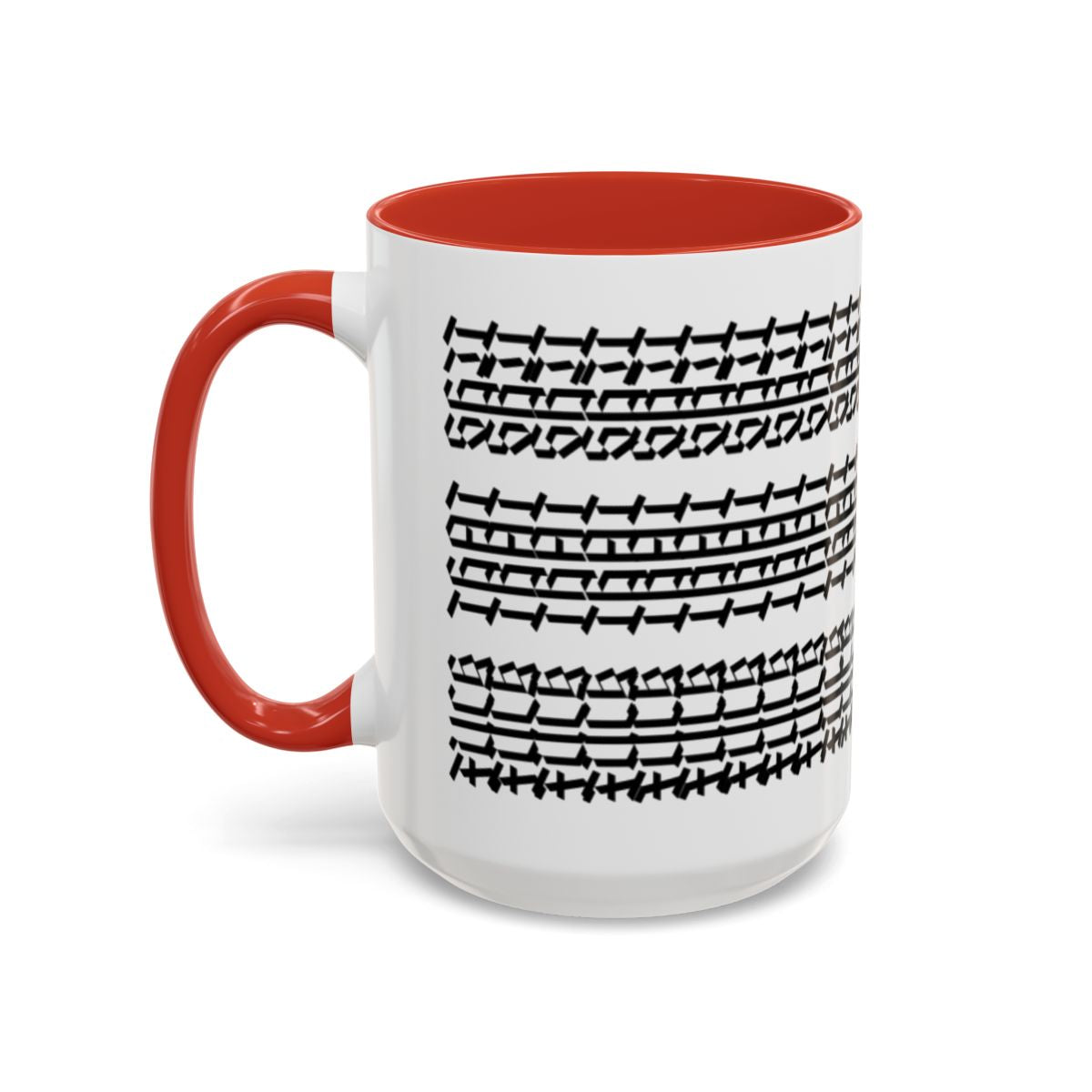 Humorous Hidden Message Color Accent Coffee Mug (15oz), Black Text