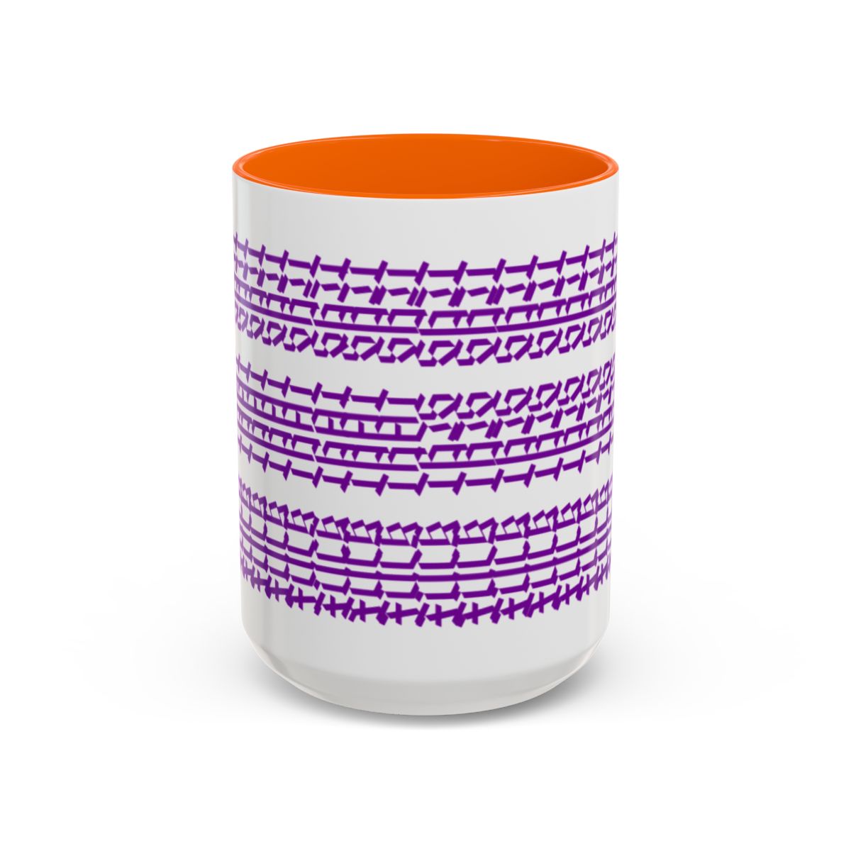 Humorous Hidden Message Color Accent Coffee Mug (15oz), Purple Text