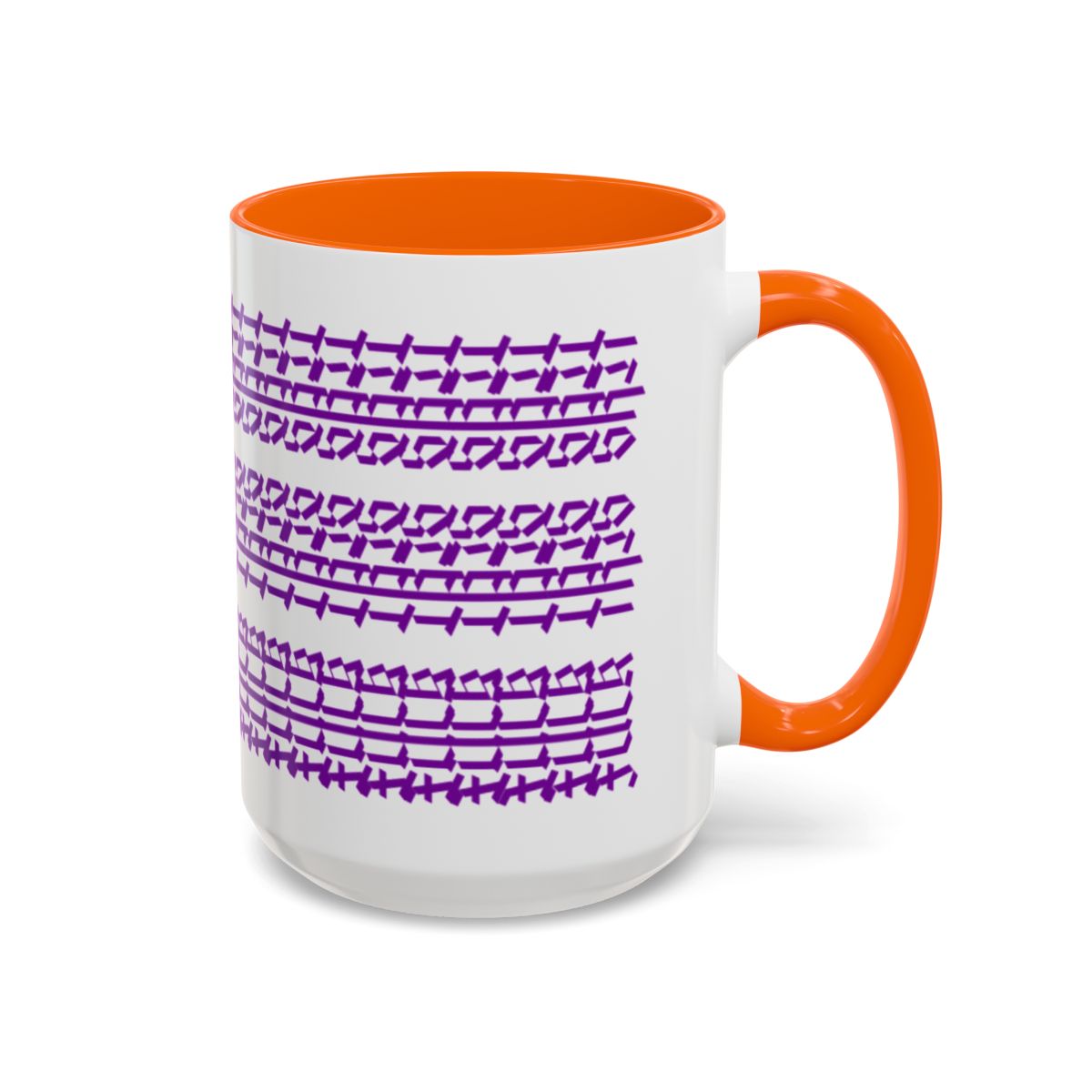 Humorous Hidden Message Color Accent Coffee Mug (15oz), Purple Text