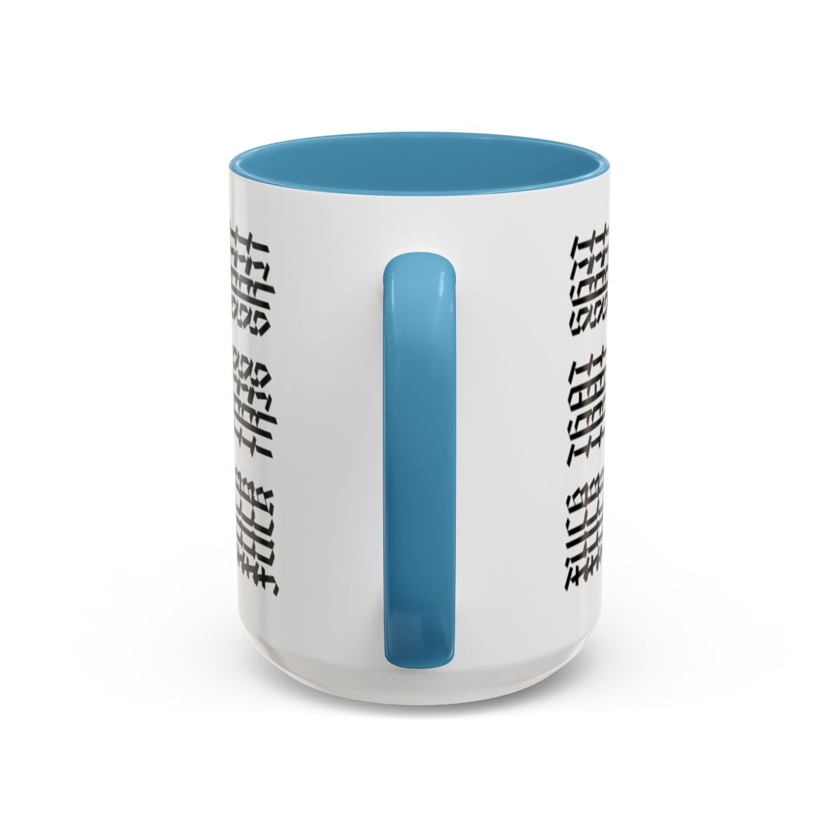 Humorous Hidden Message Color Accent Coffee Mug (15oz), Black Text