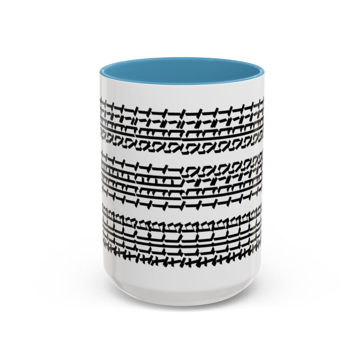 Humorous Hidden Message Color Accent Coffee Mug (15oz), Black Text