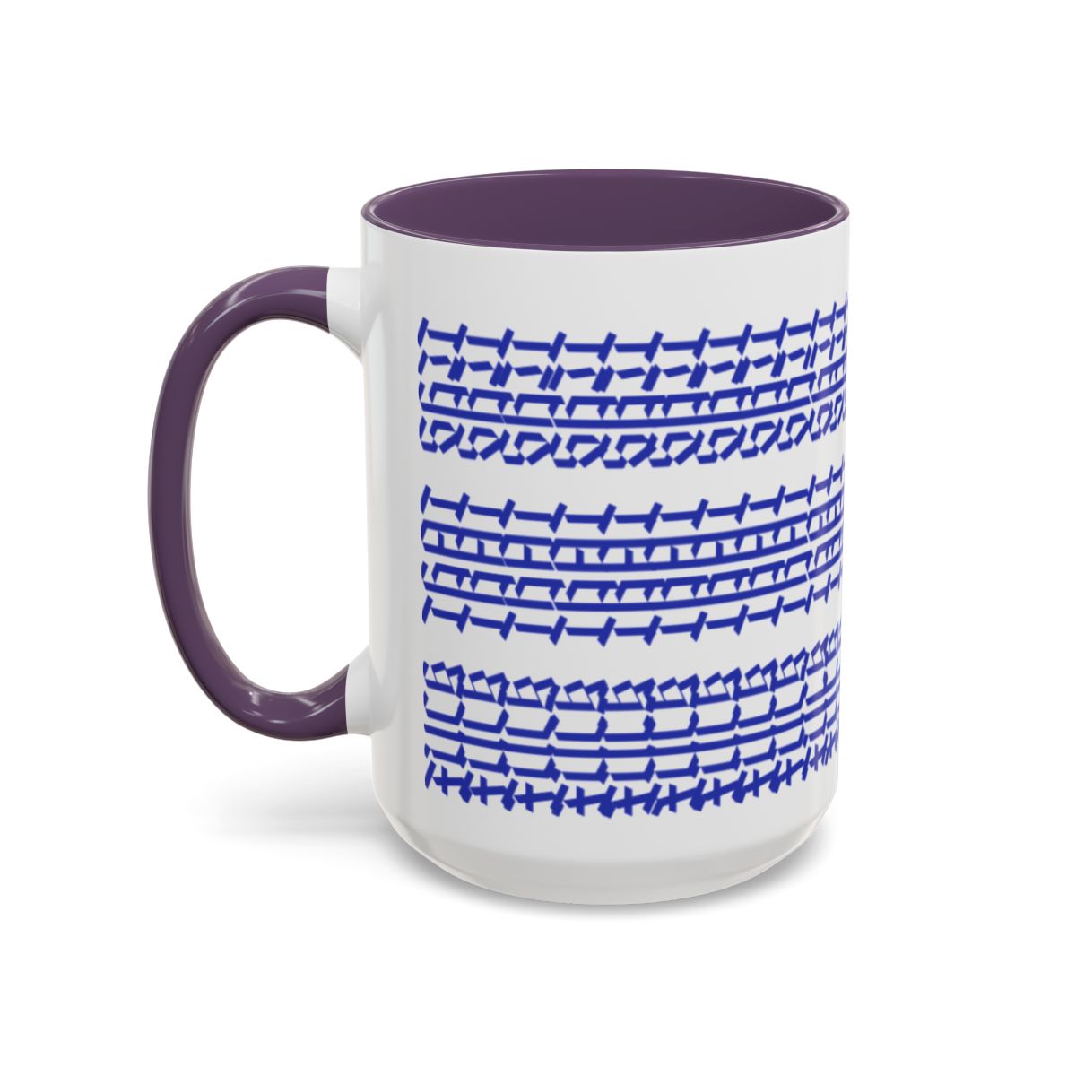 Humorous Hidden Message Color Accent Coffee Mug (15oz), Blue Text