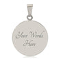 Infinite Moments Engraved Circle Pendant Necklace