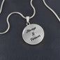 Infinite Moments Engraved Circle Pendant Necklace