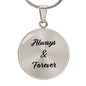 Infinite Moments Engraved Circle Pendant Necklace