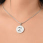 Infinite Moments Engraved Circle Pendant Necklace
