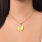 Infinite Moments Engraved Circle Pendant Necklace