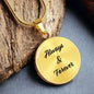 Infinite Moments Engraved Circle Pendant Necklace