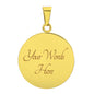 Infinite Moments Engraved Circle Pendant Necklace
