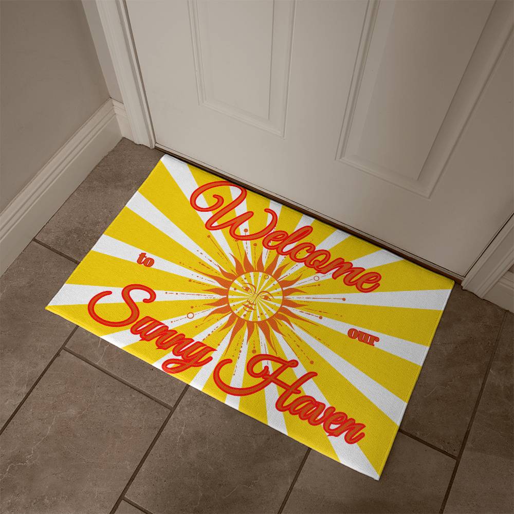"Welcome to our Sunny Haven" Doormat