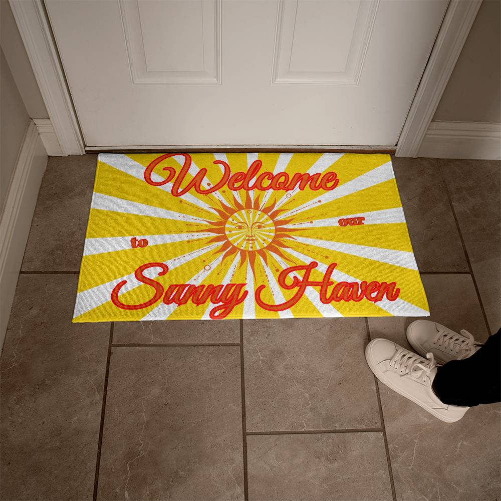 "Welcome to our Sunny Haven" Doormat