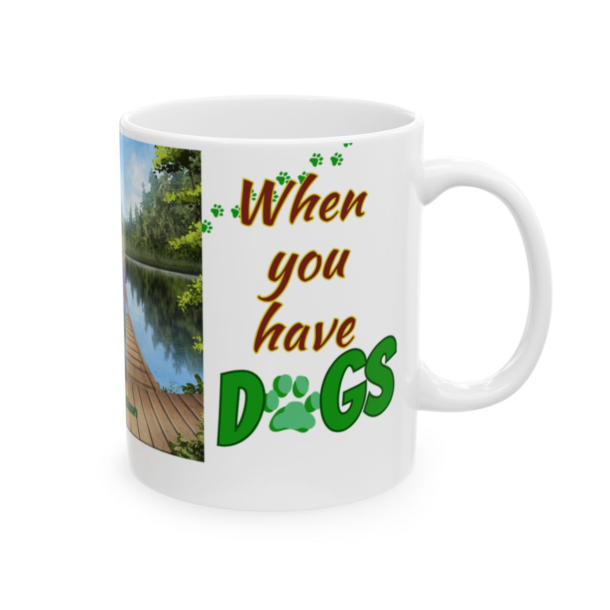 "Who needs HUMANS When you have DOGS" Personalized Ceramic Mug, (11oz, 15oz)