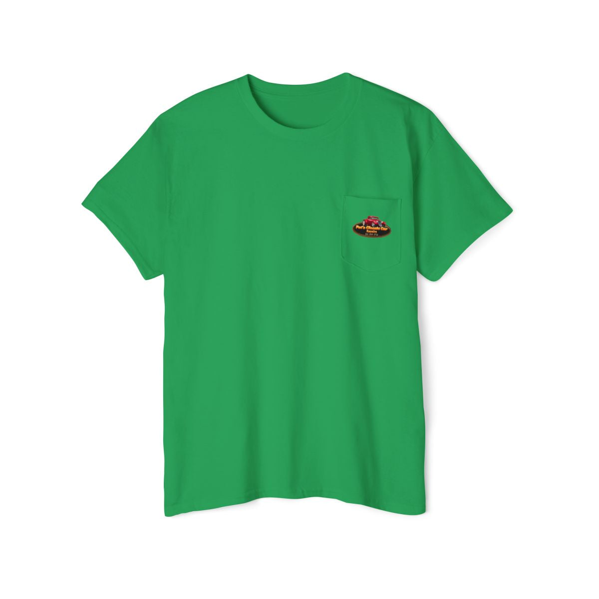 Unisex Heavy Cotton Pocket Tee, Personalized, Pat's Classic Car Repairs