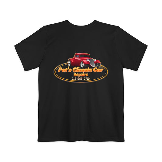 Personalized Unisex Pocket T-Shirt - Pat's Classic Car Repairs