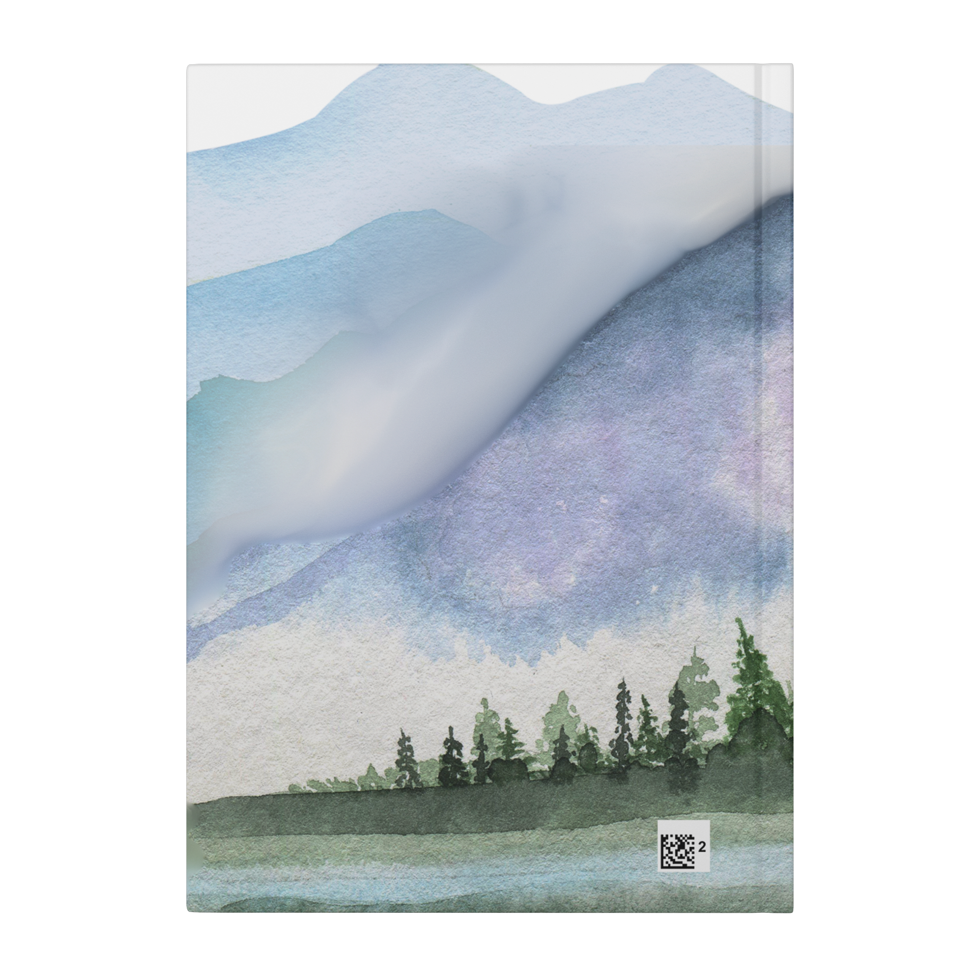 Watercolor Mountain Lake Hardcover Journal - Nature Quote Notebook - Eco Travel Diary