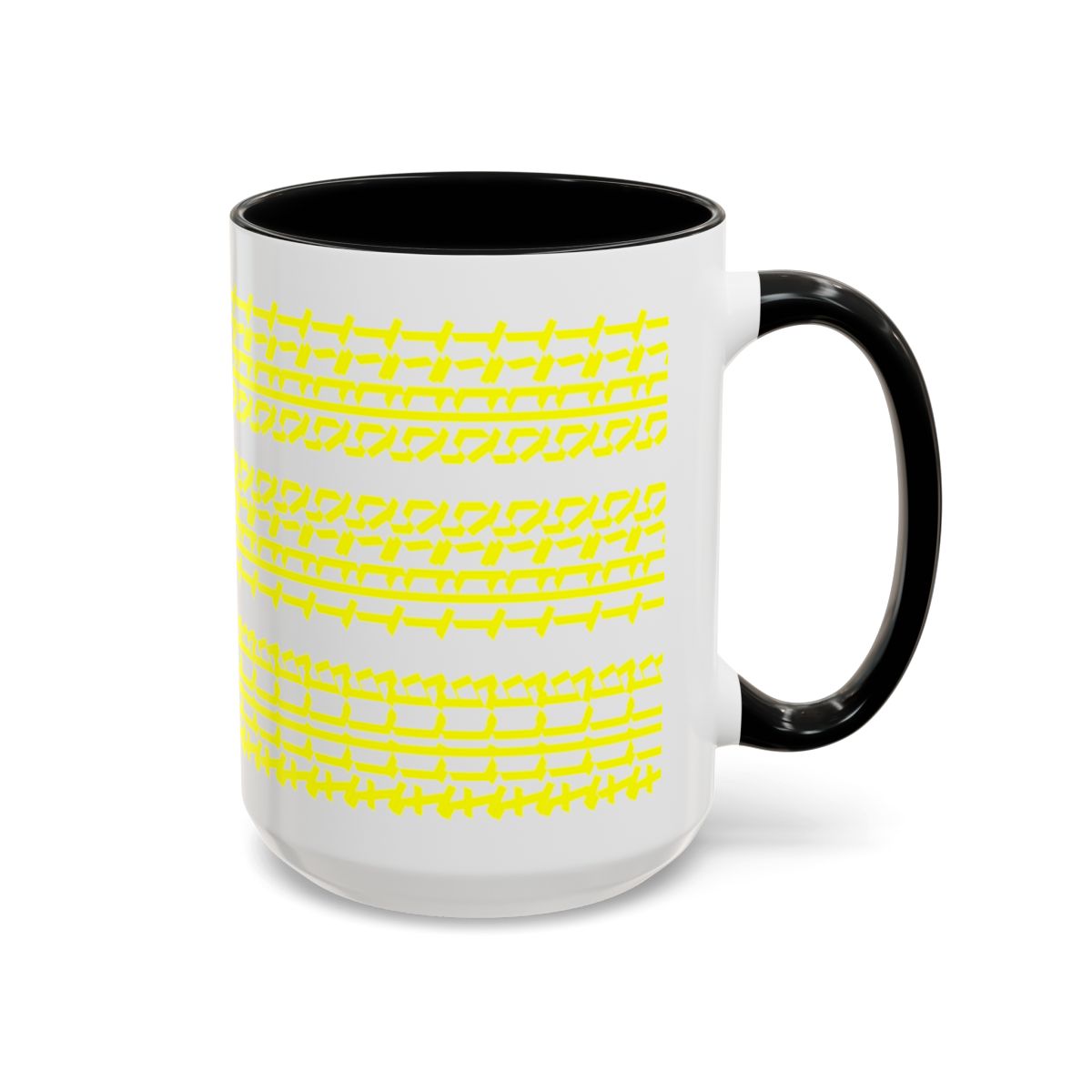 Humorous Hidden Message Color Accent Coffee Mug (15oz), Yellow Text