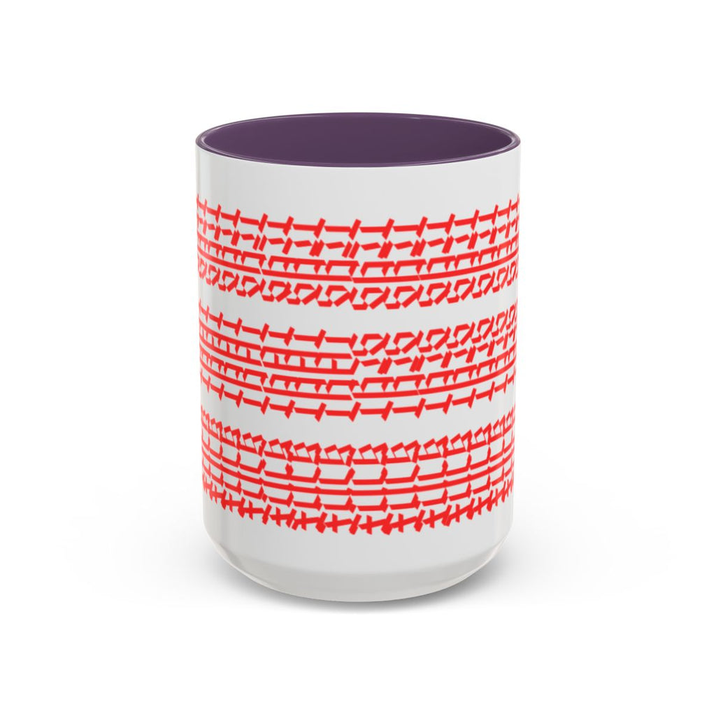 Humorous "Hidden Message" Color Accent Coffee Mug (15oz), Multiple Color Combinations